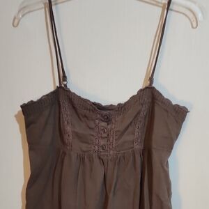 Old Navy Brown Camisole with Button Detail Love Shark Fancy Style